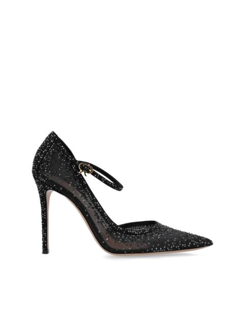 115mm crystal-embellished pumps