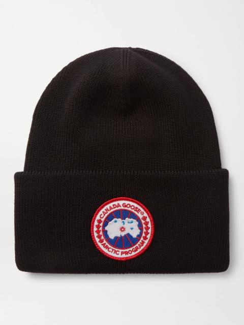 Canada Goose Logo-Appliquéd Merino Wool Beanie