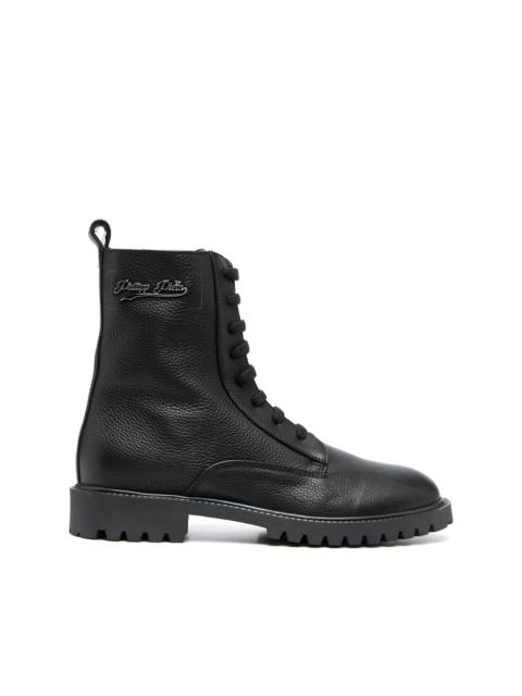 PHILIPP PLEIN lace-up leather boots