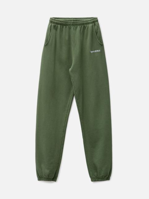 SERIF LOGO EMBROIDERED SWEATPANTS