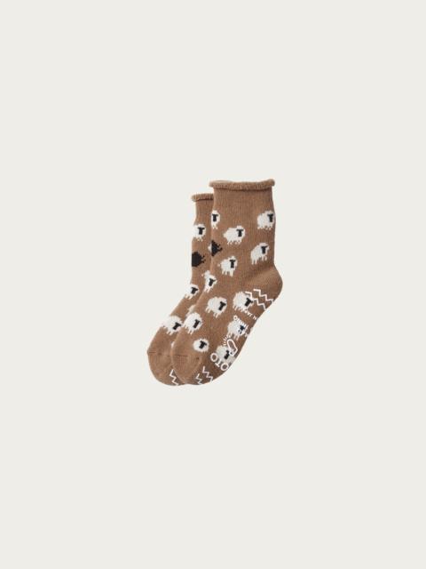 ROTOTO® Pile Room Socks "Sheep" - Brown