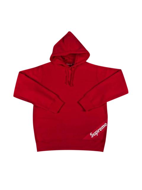 Supreme Corner Label Hooded Sweatshirt 'Red'