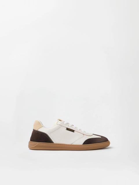 VERSACE Greca Court Nappa & Suede Sneakers