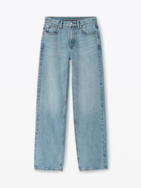 EZ MID-RISE STRAIGHT-LEG JEAN IN DENIM