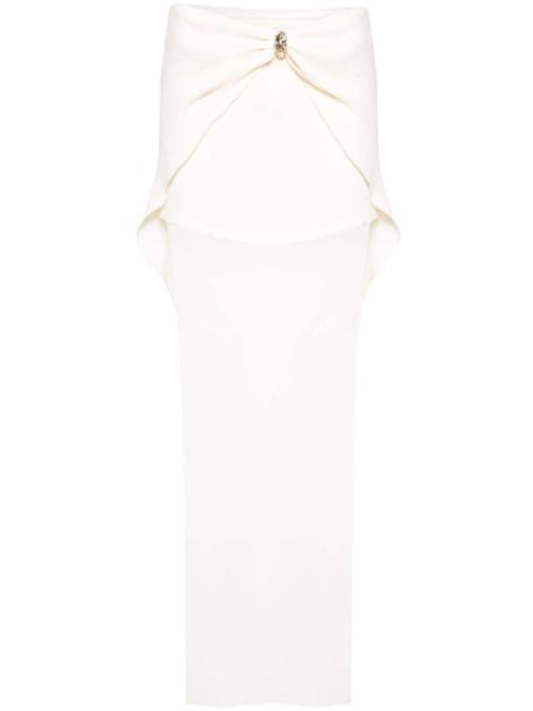 Blumarine high-waist 수집된 maxi 스커트