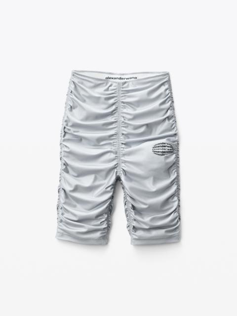 Alexander Wang RUCHED BIKE SHORT IN SPANDEX JERSEY
