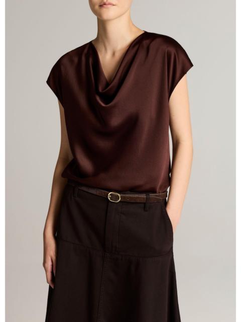 Vince Silk Cowl-Neck Blouse