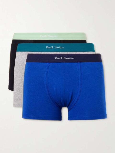 Paul Smith Three-Pack Stretch Organic Cotton-Jersey Boxer Briefs