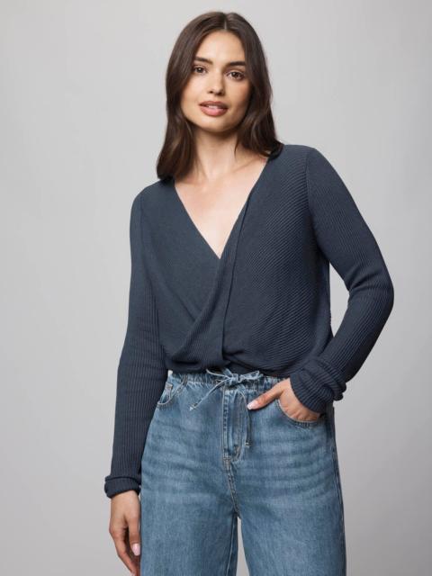 Splendid Loopknit LYR Surplice Sweater