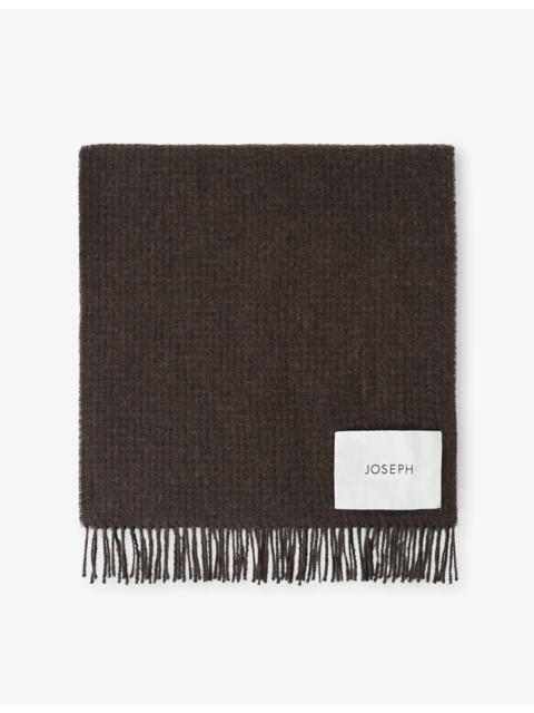 JOSEPH Flora Waffle Wool Scarf