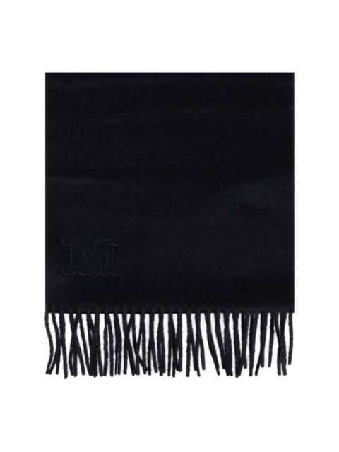 Max Mara embroidered-logo cashmere scarf