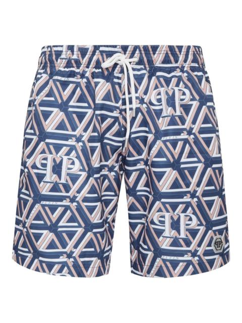 PHILIPP PLEIN Monogram Boxer swim shorts