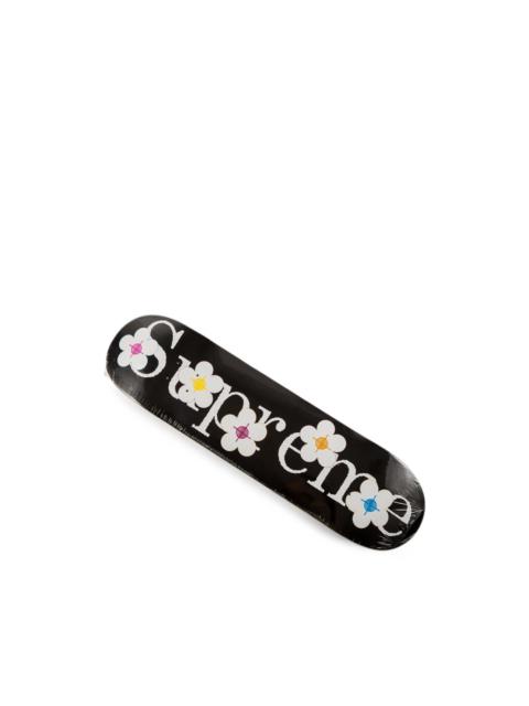 Supreme floral-print skateboard