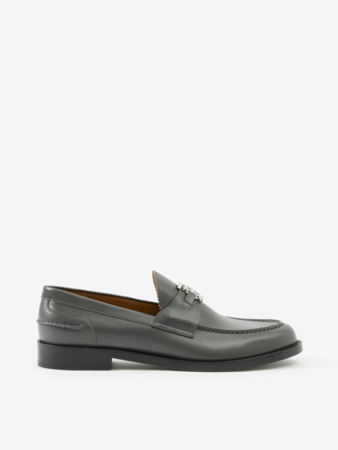 Burberry Monogram Motif Leather Loafers