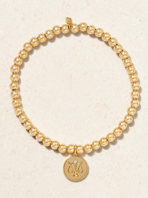 SYDNEY EVAN Libra 14-karat Gold Diamond Bracelet