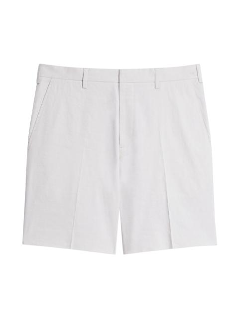 Theory Men's Solid Linen-Blend Shorts - Silver Cloud