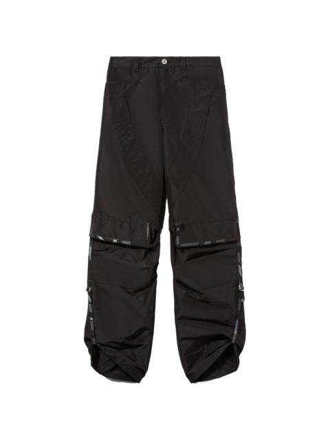 PUCCI patterned-trim taffeta cargo trousers