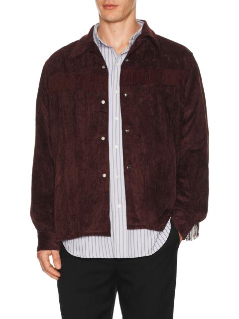 NEEDLES Fringe Open Collar Shirt Rayon Corduroy