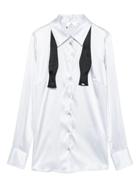 ELISABETTA FRANCHI bow-detail silk shirt