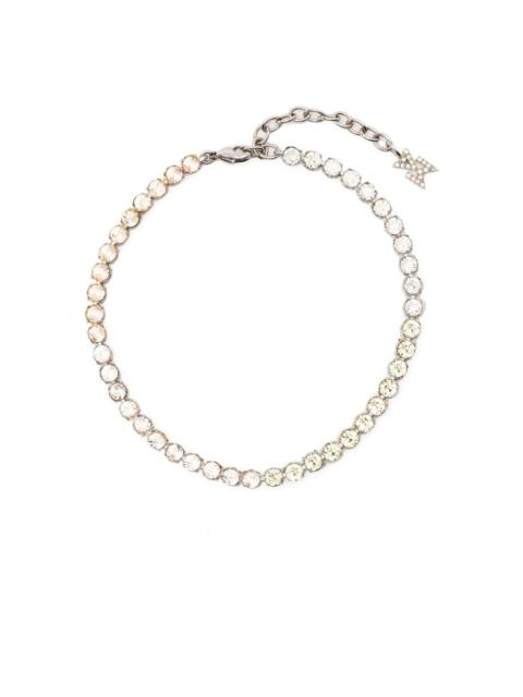 crystal-embellished tennis anklet