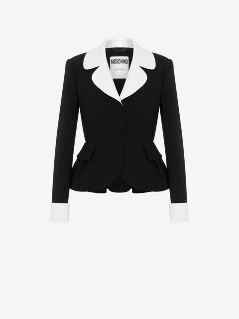 Moschino VINYL DETAILS STRETCH CRÊPE JACKET