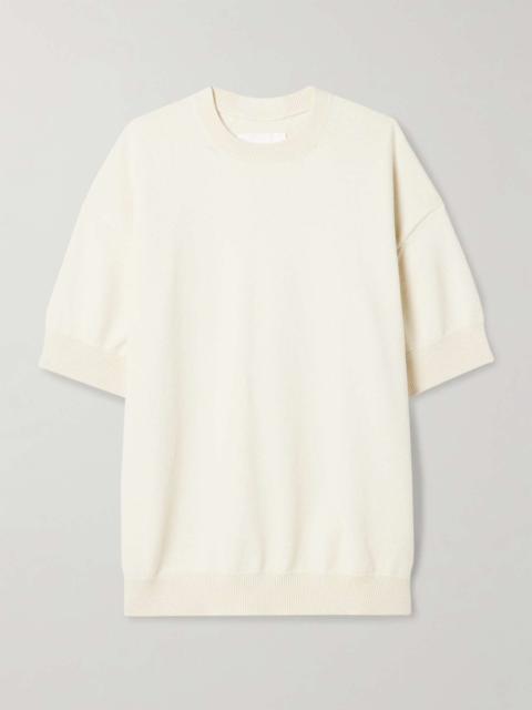 Jil Sander Oversized cotton and cashmere-blend sweater Cream