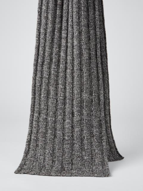 Brunello Cucinelli Cashmere chiné rib knit scarf