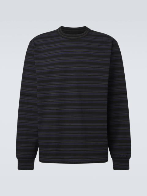 sacai Striped cotton T-shirt