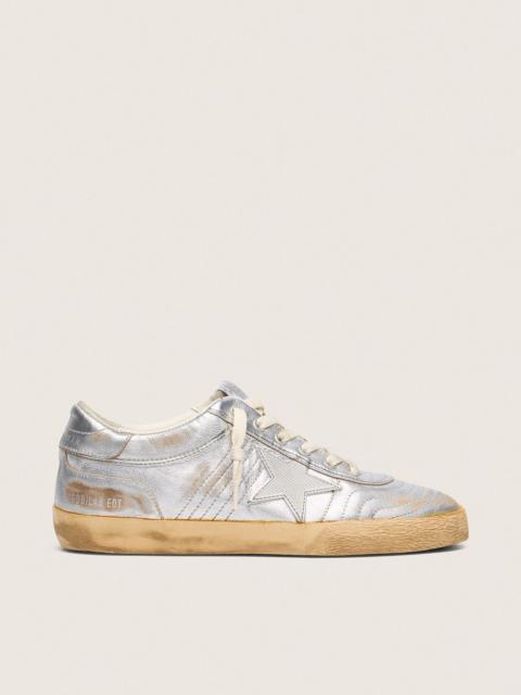 Golden Goose Men's Super-Star LAB in metallic nappa with silver TPU star