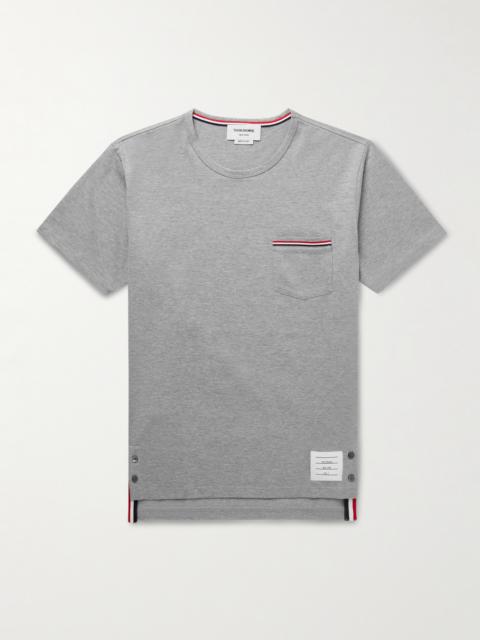 Thom Browne Slim-Fit Grosgrain-Trimmed Cotton-Jersey T-Shirt