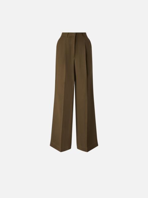 PINKO LINEN PALAZZO TROUSERS WITH POCKETS