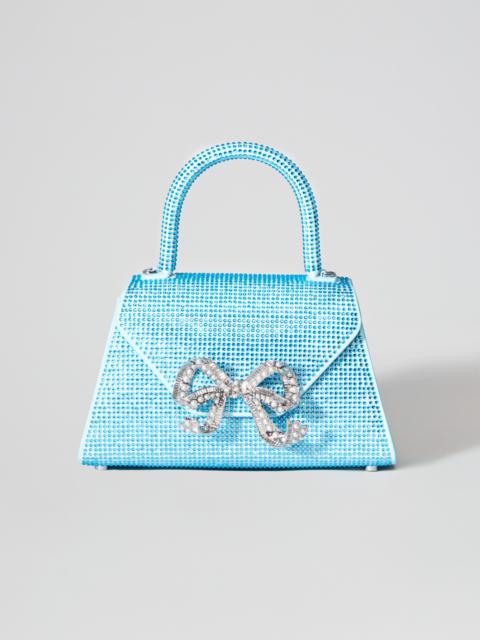 self-portrait Blue Rhinestone Bow Envelope Mini Bag