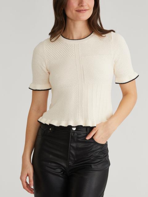 525 america Caroline: Tipped Ruffle Pullover