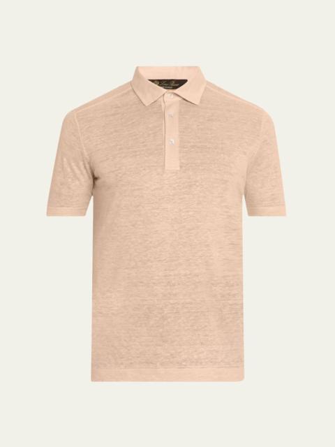 Loro Piana Men's Sam Linen Crewneck T-Shirt