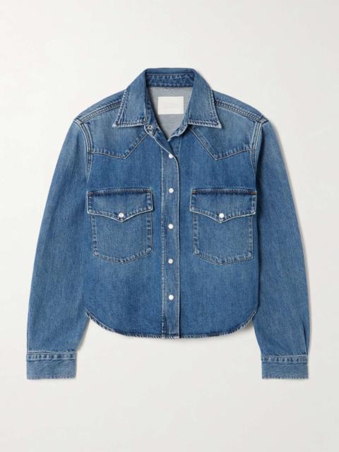 Citizens of Humanity Cropped Western denim shirt Mid denim