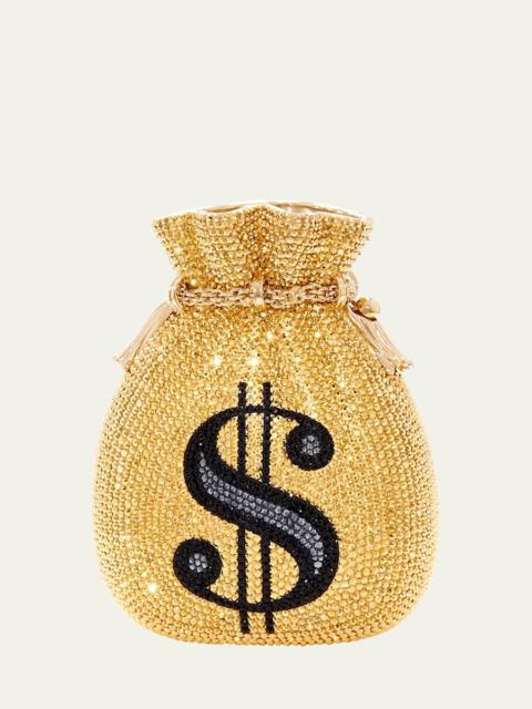 JUDITH LEIBER Money Bags Crystal Clutch Bag
