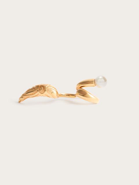 PUCCI MULTIFINGER HORN RING WITH MARMO TEXTURE