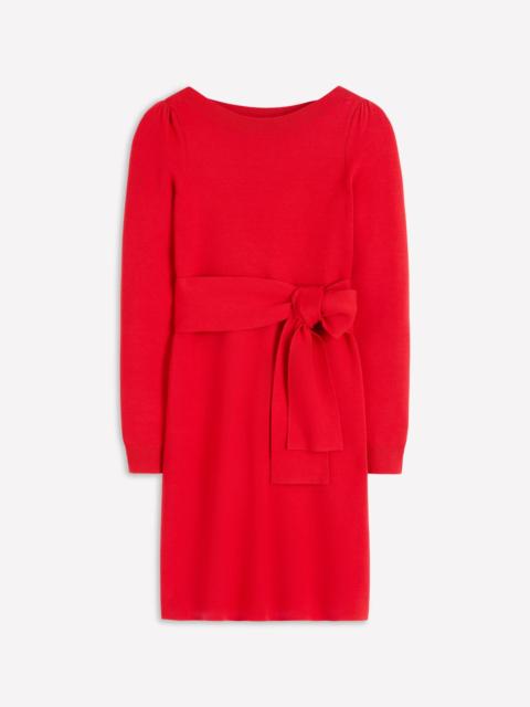 BODEN Tiana Tie Front Knitted Dress-Merida Red