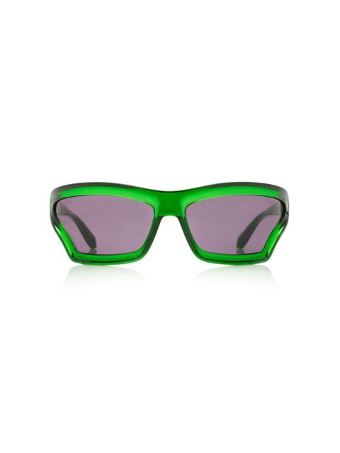 Loewe Paula's Ibiza Wrap-Frame Acetate Sunglasses green