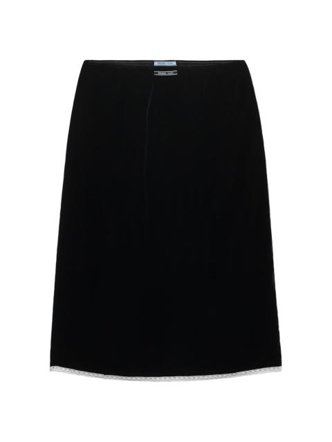 Prada Women's Velvet Underskirt - Black
