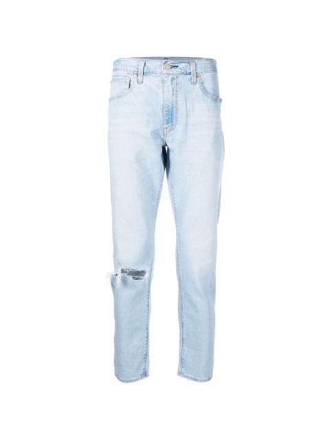 distressed-effect straight-leg jeans