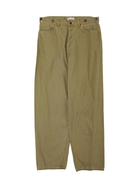 NICENESS H.Sharky Vintage Treat Herringbone Twist Jeans Khaki