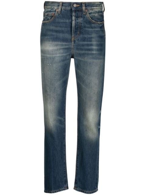 SAINT LAURENT mid-rise straight-leg jeans