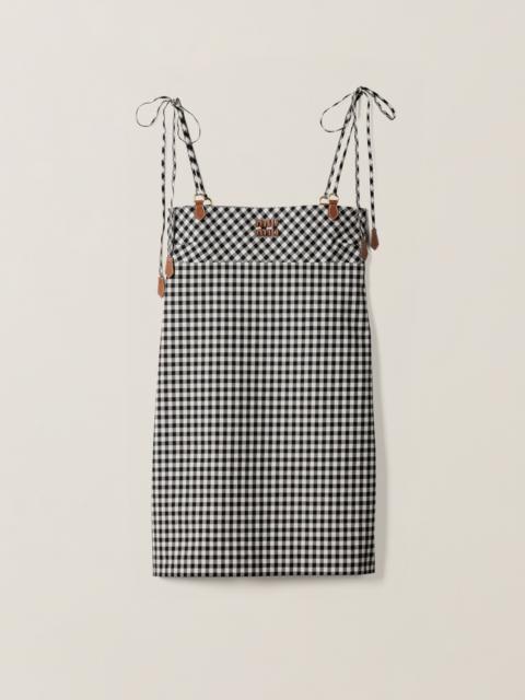 Miu Miu Gingham check mini-dress