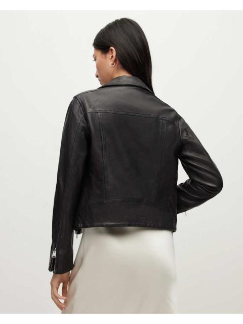 ALLSAINTS DALBY SLIM FIT LEATHER BIKER JACKET