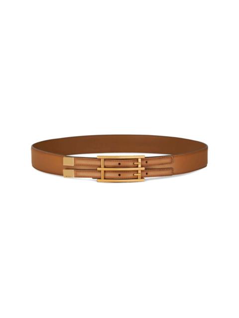 Etro double-buckle leather belt