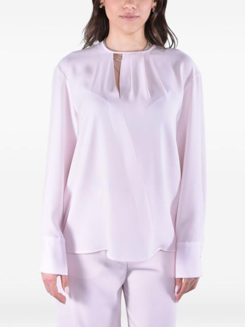 Max Mara pleated cut-out blouse