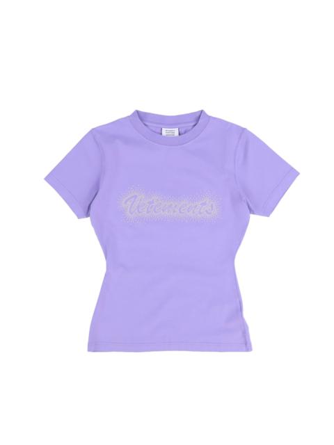 BLING LOGO FITTED T-SHIRT / LILAC