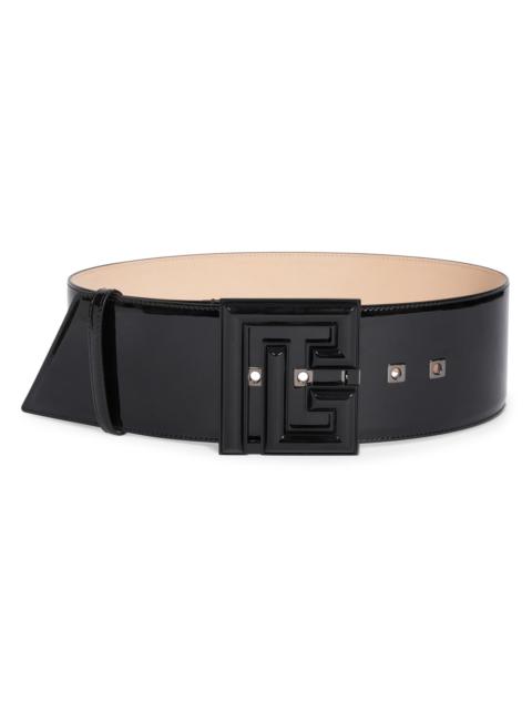 Balmain Women's Patent Leather B-Belt - Noir