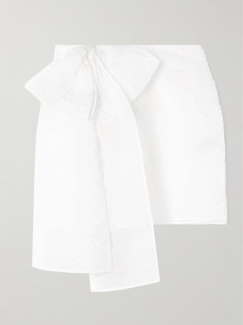 CECILIE BAHNSEN Gigi Bow-detailed Matelassé Mini Skirt